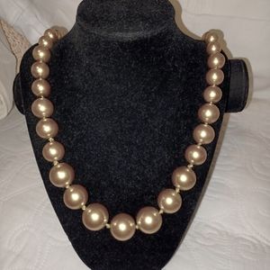 Gold bead necklace